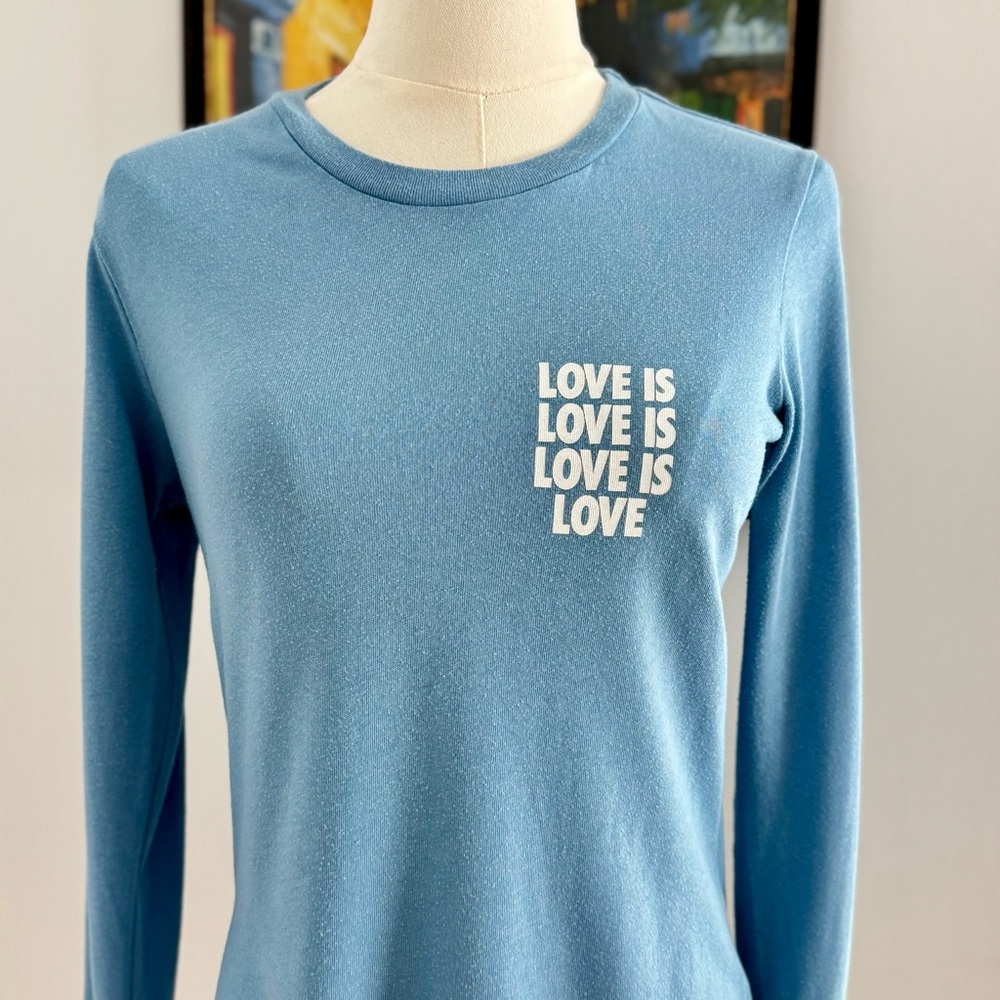 Sub_Urban Riot “Love Is Love” Graphic Long Sleeve Tee — Sky Blue (Size S)